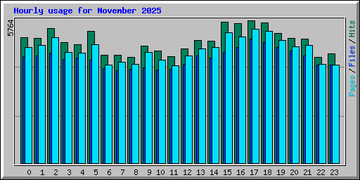 Hourly usage for November 2025