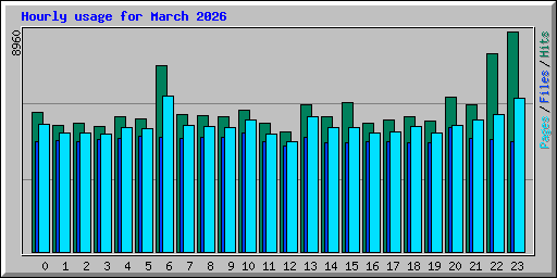 Hourly usage for March 2026