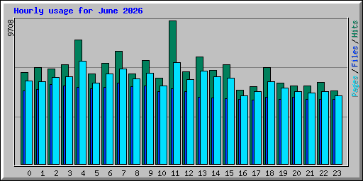 Hourly usage for June 2026