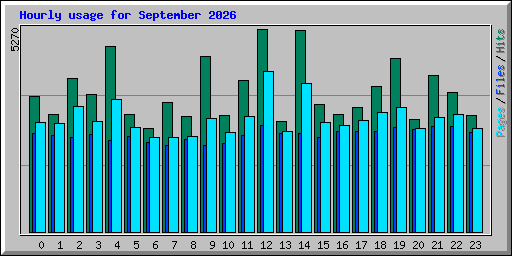 Hourly usage for September 2026